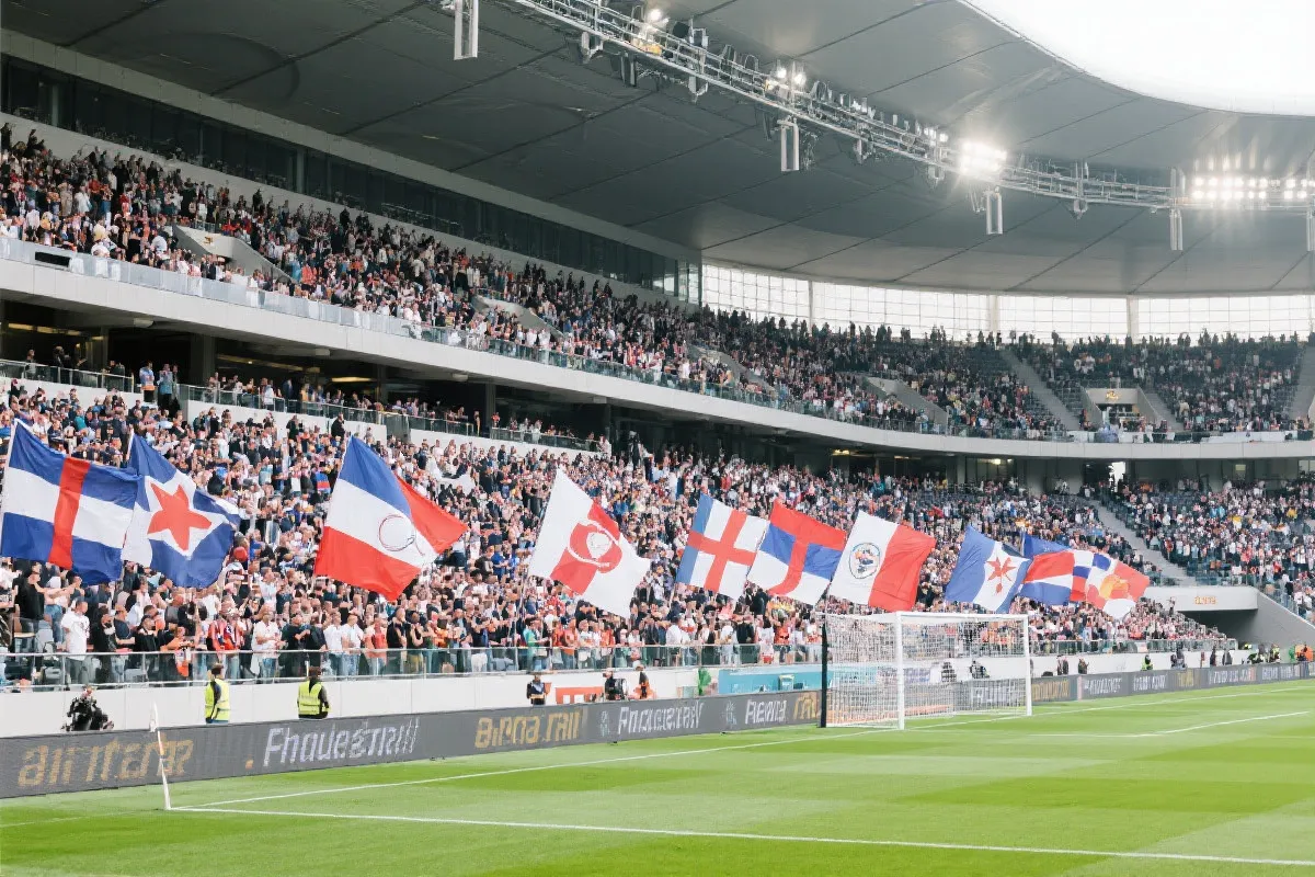 世界杯球队与球迷氛围示意图