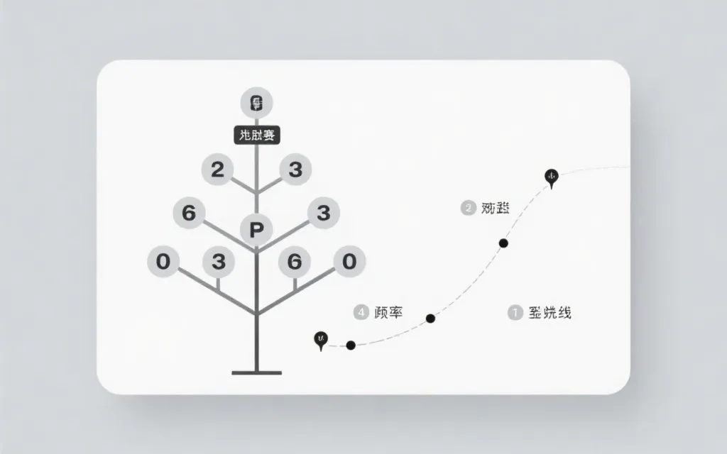 淘汰赛对阵树与概率路径的可视化示意